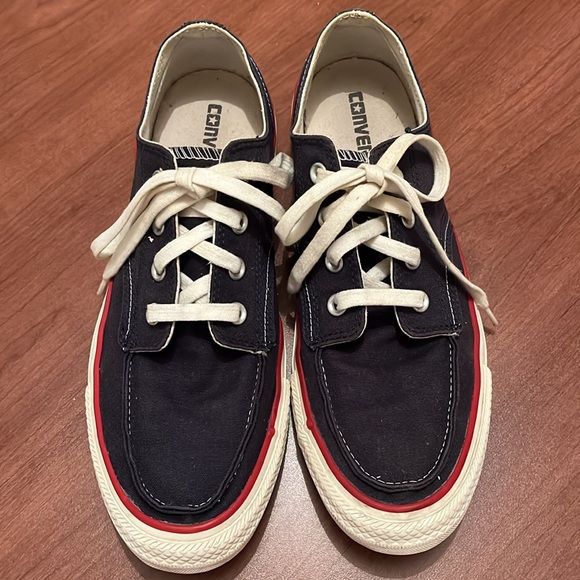 Converse All Star Blue Canvas Boater Style Sneaker, Unisex M 9, W 11 - Picture 2 of 11